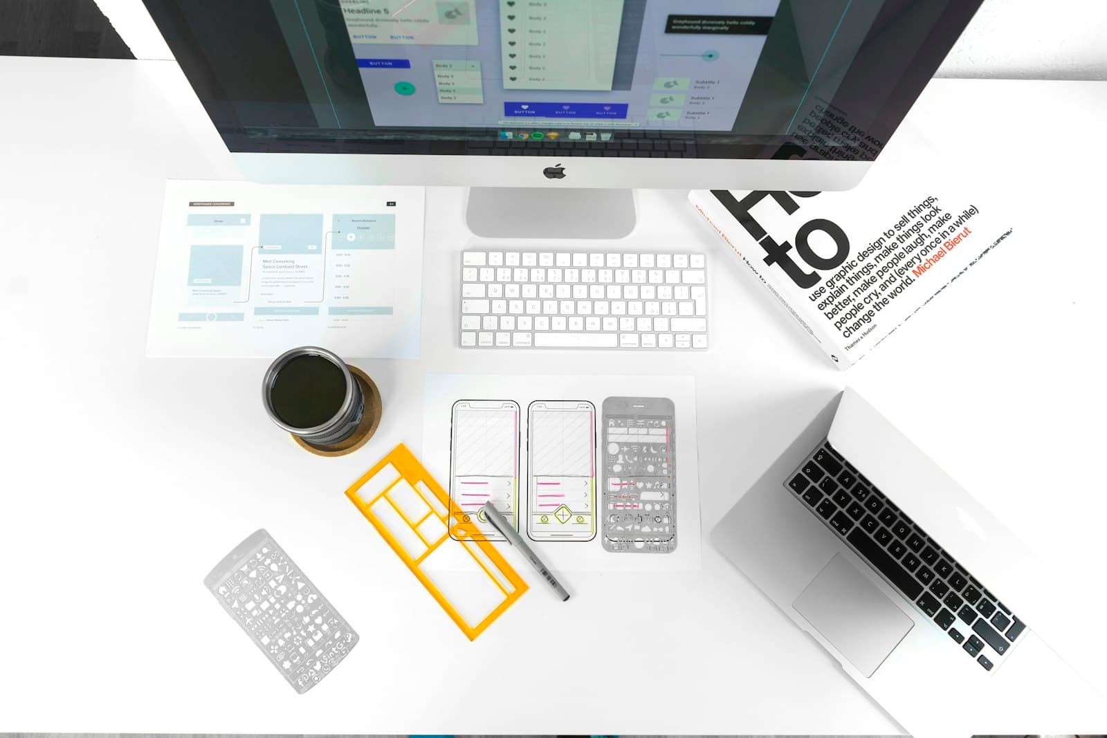 Close-up of colour swatches and design palette cards on a desk, representing colour accessibility considerations