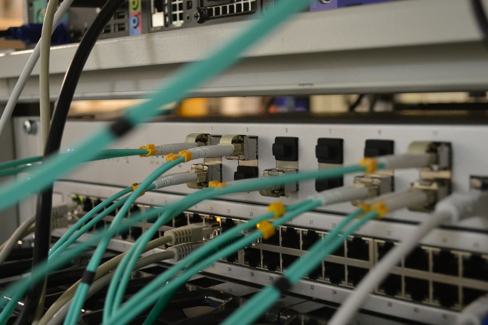 Undersea fibre optic cable on a beach connecting continents for TCP traffic