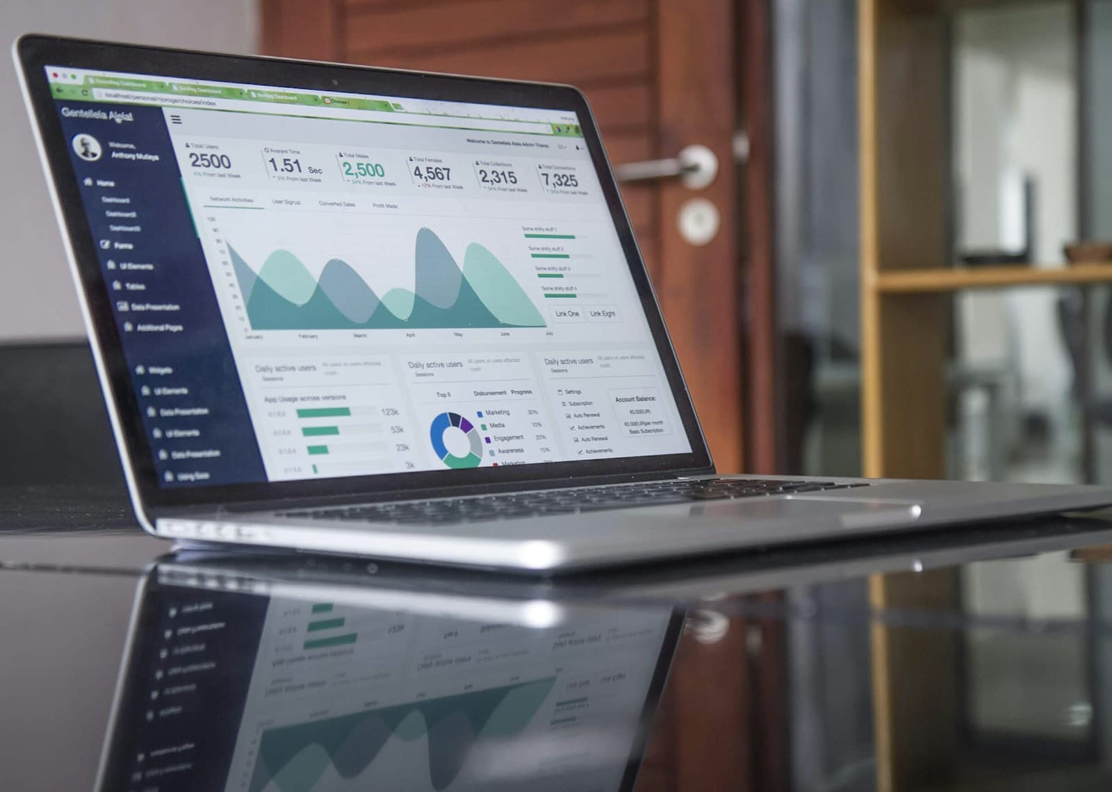 Balanced scales in front of a computer, representing the ethical trade-offs in data collection and use