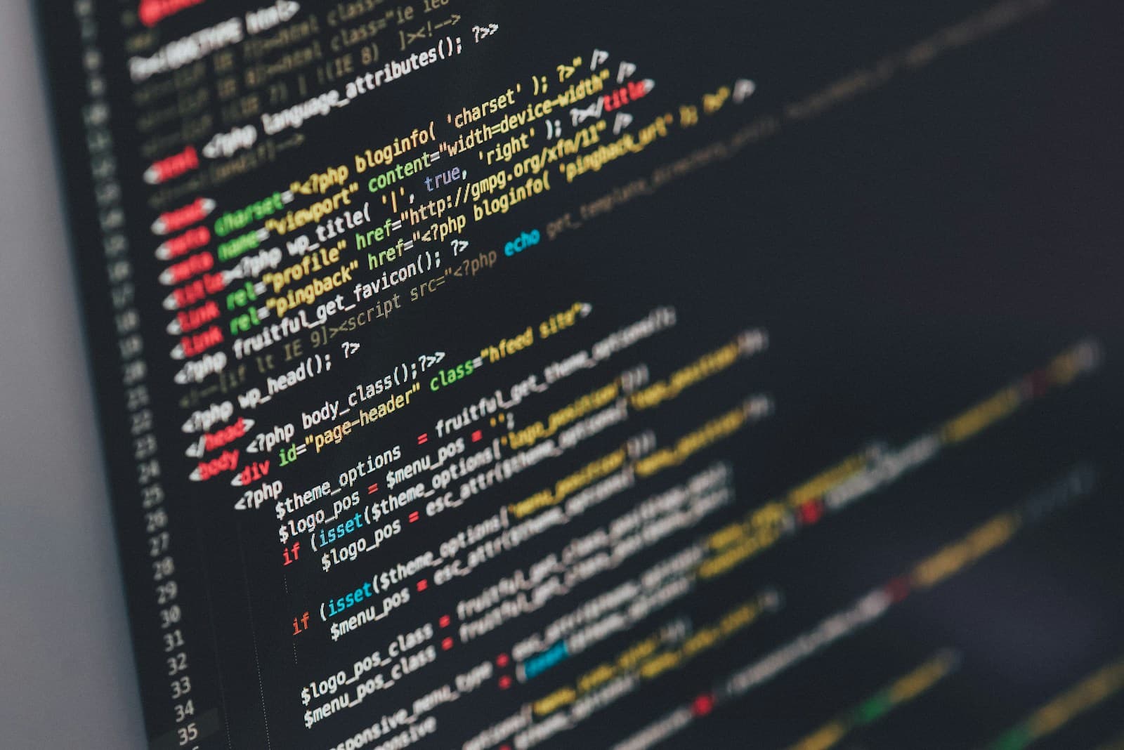 Code on monitor screen showing clean architecture patterns and dependency structure