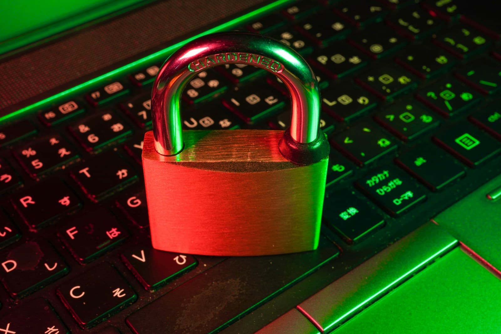 Padlock on circuit board representing access control enforcement